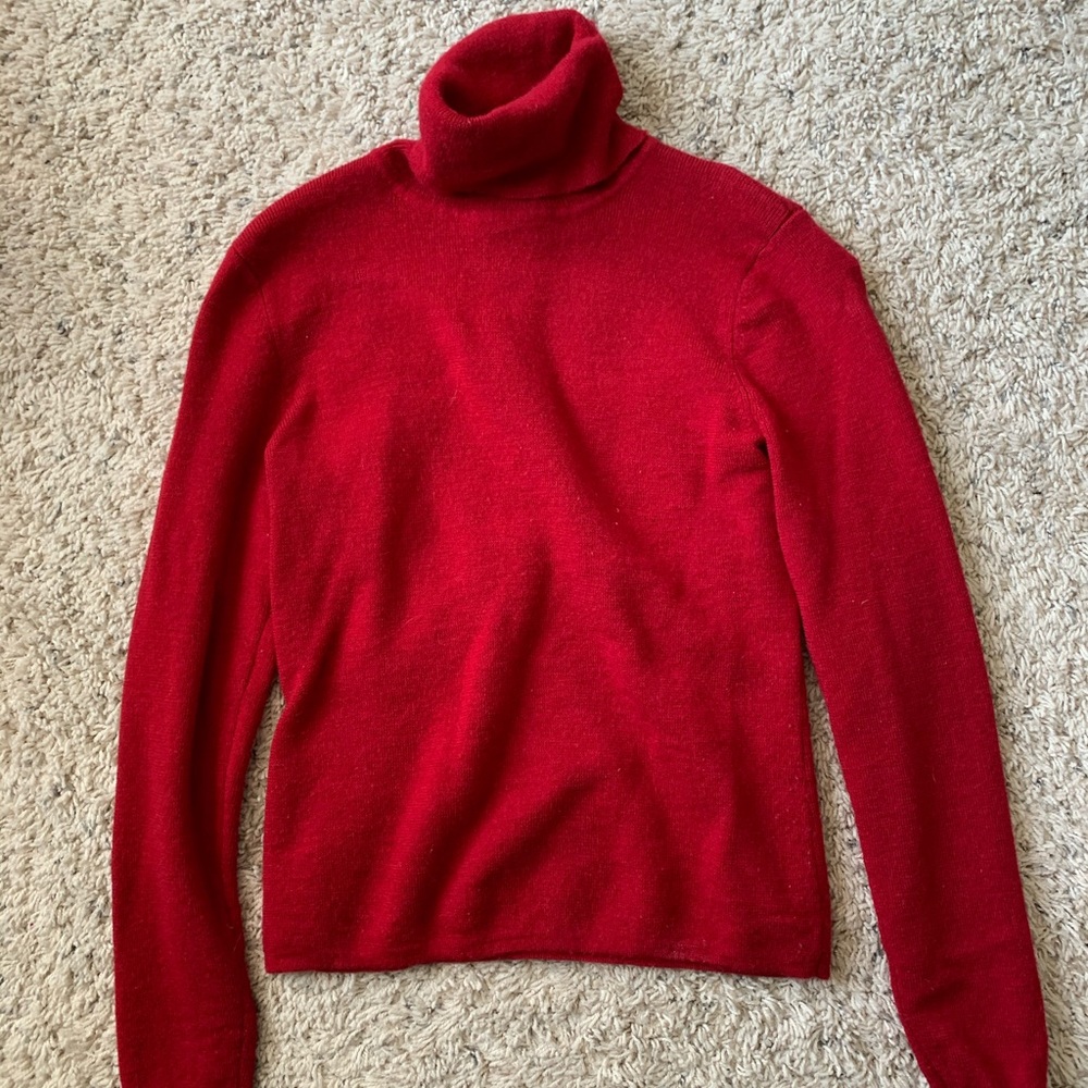 Red Turtleneck Sweater